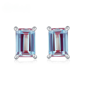 wholesale S925 Gold-Plated Geometric Minimalist Cultured Alexandrite Earrings Wholesale Customization-0-0
