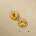 wholesale Gold-plated 925 silver sheet bead spacers for handmade DIY jewelry accessories-0-13