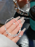 wholesale S925 Sterling Silver Butterfly Pearl and Broken Silver Bracelet for Women, New Chinese-style Small Design, National Style Versatile Hand Accessory Gift-0-15