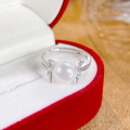 wholesale S925 Sterling Silver Natural Freshwater Pearl Butterfly Ring for Women, Small Batch Design, Luxury High-End European and American Style Pinky Ring-0-0