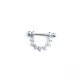 wholesale S925 Sterling Silver Micro-paved Zircon U-shaped Earring, Soft Ear Cartilage Stud, Popular In Europe And America-0-4