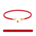 wholesale Open bracelet C-shaped beaded rope plain woven bracelet with sand gold accessories, women's red rope for zodiac year-0-3