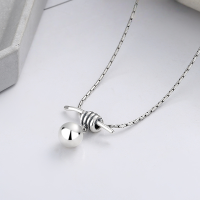 wholesale S925 Sterling Silver Minimalist Vintage Distressed Small Sphere Pendant, Fashionably Versatile Niche Design-YL520/approx. 5.4g 925 silver