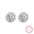 wholesale S925 sterling silver gold-plated ultra-sparkling zirconia drop earrings, manufacturer wholesale-0-49