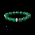wholesale 925 Silver Gold-Plated Bracelet with High-Carbon Drilled Muzo Green Natural Agate, New Chinese-Style Versatile Jewelry Women's Bracelet-0-2
