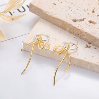 wholesale S925 Silver Korean Style Bow Clasp Minimalist Ins Small Design Earring Ear Clip-YFR416/approx. 5.9g 925 silver