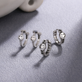 wholesale S925 Adjustable Smiley Open Ring for Women, Minimalist and Fashionable Index Finger Design-0-0