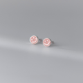wholesale S925 Sterling Silver Student Small Resin Smiley Ear Studs Exquisite Ins Style Women's Ear Jewelry M03297-0-8