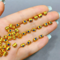 wholesale S925 silver gold-plated natural lapis lazuli accessories, gourd spacer beads bracelet DIY semi-finished products-0-8
