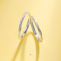 wholesale S925 sterling silver Möbius couple rings, a pair of men's and women's lightweight luxury high-end 520 gift for girlfriend-Textured Mobius Couple Rings/Approx. 3.03g&gt;PR003832 Sterling Silver
