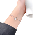 wholesale S925 Sterling Silver Viral Four-Pointed Star Ice Crush Bracelet for Women, Versatile High-End Ins Style Light Luxury Hand Jewelry Bangle-0-4