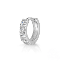 wholesale S925 Sterling Silver Cartilage Piercing Zircon Ear Cuff, An Ins Punk Style Ear Bone Clip-Single platinum #11 925 silver