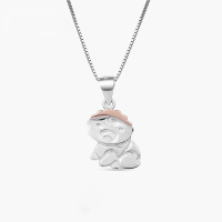 wholesale S925 Sterling Silver Baby Pendant, Small Batch Design with Two-Tone Electroplating, Drop-in Pendant for One-Click Dropshipping-003553-[Pendant without chain]&gt;925 silver