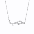 wholesale 925 Sterling Silver Linear Pattern Animal Alligator Necklace Ins Minimalist Luxe High-end Pendant-0-0