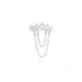 wholesale S925 Sterling Silver Tassel Flexible Marquise Zircon Ear Piercing-0-9