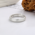 wholesale S925 Sterling Silver Minimalist Brushed and Polished Plain Band Ring for Fashionable and Versatile Commuting, with a Niche Design Sense-0-2