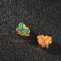 wholesale Gold-plated 925 Silver Enamel Butterfly Pendant for DIY Bracelet Necklace Accessory Hand Weaving Materials-0-28