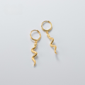 wholesale S925 silver snake-shaped ear clips, European and American style, trendy, minimalist, animal-inspired hoop earrings, ear accessories G6963-0-0