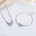 wholesale S925 Silver Fashionable and Elegant Concave Hollow Sphere Pendant Trendy and Versatile Necklace-0-0