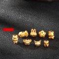 wholesale Metal S925 Gold Plated Ancient Gold Small Goldfish Labubu Through-Hole Spacer Beads Handmade Beading Bracelet DIY Jewelry Accessories-0-0