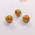 wholesale S925 Gold-Plated Enamel Drip Oil Floral Twelve Months DIY Components Crystal Jewelry Bracelet Necklace-0-12
