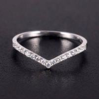 wholesale 9K/10K/14K/18K white gold rose gold Moissanite stackable minimalist high-end ring that does not fade-9k Gold Moissanite Ring  US Size 5
