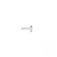 wholesale S925 Sterling Silver Flat Head Threaded Piercing Bars, Hot-selling Multi-size Earring Accessories-Single platinum 5MM