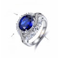 wholesale S925 silver ring with lab-grown 5ct ruby and premium royal blue sapphire in fine jewelry-0-6