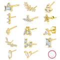 wholesale S925 Sterling Silver 074 Cross-Border Bestseller Small and Exquisite Zircon Earrings for Women, Trendy Ins-Style Earrings-0-0