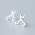 wholesale S925 Sterling Silver Korean Style Cute and Unique Small Scissors Earrings for Women and Men's Couple Ear Accessories E0472-0-0