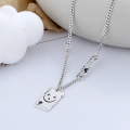 wholesale S925 Sterling Silver Unisex Japanese Korean Creative Joker Poker Pendant Hip Hop Punk Style Collarbone Chain Necklace-0-0