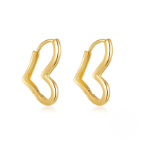 wholesale S925 Sterling Silver Enamel Ins Style Love Teardrop Super Sparkly Zircon Inlaid Hoop Ear Clasp Earrings-Gold#5 925 silver