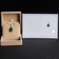wholesale 925 sterling silver inlaid with Hetian jade pendant with certificate, wholesale green jade pendant, water-drop old material jade necklace pendant-0-2