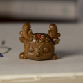 wholesale Metal material sandalwood carving cute shy horned deer green sandalwood old mountain sandalwood pendant DIY literary play wooden ornament accessory materials-0-6