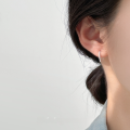 wholesale S925 Sterling Silver Korean Style Fashion Minimalist Row of Diamonds Ear Hook Design Earrings for Women M05190-0-1