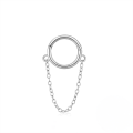 wholesale S925 Sterling Silver Seamless Hoop with Fringe for Women's。-0-10