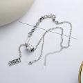 wholesale S925 Sterling Silver Retro Multi-Element Chain Link Diamond Pattern Cylinder Abacus Tassel Pendant Necklace-0-1