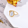 wholesale Sterling silver with gold plated, vintage high-end style ladies' aquamarine ring accessories, spring new collection, sourced directly from factory wholesale-0-2