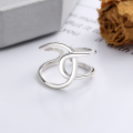 wholesale S925 Sterling Silver Korean-style Geometric Creative Minimalist Irregular Open Ring-0-1