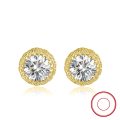 wholesale S925 sterling silver gold-plated ultra-sparkling zirconia drop earrings, manufacturer wholesale-0-104