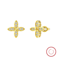 wholesale Metal material, new Korean-style creative windmill earrings for women, simple and fashionable, elegant and, fresh and exquisite earrings-Platinum, approx. weight: 1.0g 925 silver