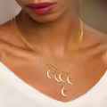 wholesale 925 Sterling Silver January To December Birthstone Zircon Star And Moon Necklace Elegant And Creativehot-selling Collarbone Chain-0-2