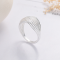 wholesale S925 Sterling Silver Fashion European and American Cross-Border Multi-Line Twisted Irregular Minimalist Style Versatile Ring for Women-0-2