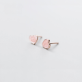 wholesale S925 Sterling Silver Lovely Heart Earrings Korean Style Fashion Cute Sweet Gradient Pink Girly Earrings G5595-0-1