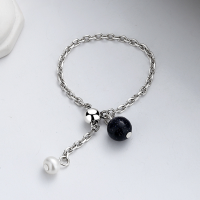 wholesale S925 Sterling Silver Korean Japanese Creative Niche Design Elegant Chain Ring Adjustable Lady's Ring-YFJ429/approx. 1.3g>Adjustable opening