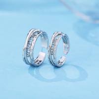 wholesale 925 Silver Original Jewelry Design Simple Adjustable Opening Couple Ring Valentine's Day Gift-Women's Ring>Copper