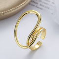 wholesale S925 Sterling Silver Irregular Exaggerated Multi-Dimensional Twisted Large Hoop Open Ring for Trendy Hip-Hop Punk Style-0-1