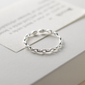 wholesale S925 Silver Interlocking Chain Ring Geometric Minimalist Ins Korean Style Index Finger Jewelry J9098-0-2