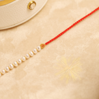 wholesale S925 Sterling Silver All-Over Red Elk Pearl Bracelet, Personalized Fashion Minimalist Commute Daily Women's Versatile Best-Selling Gift-BS0225-Gold 925 Silver