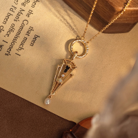 wholesale S925 Silver Plated 14K Gold French Style Niche Luxury Australian Opal Freshwater Pearl Hollow-Out Pendant-Australian Opal Pendant (Not including necklace)  925 Silver